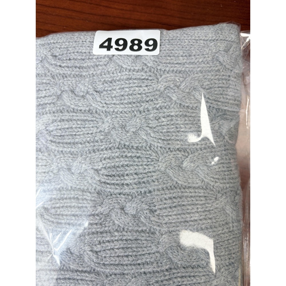 Nordstrom Scarf Womens One‎ Size Gray Cable Cable Knit Wool Cashmere Winter Soft - Picture 9 of 9